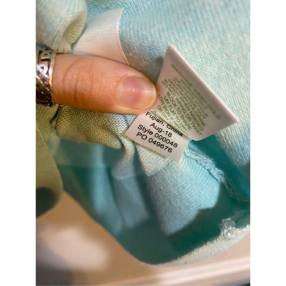 Lilly Pulitzer Milton Boatneck Sweater Whispered Heather Blue, Size XS, MP $148 - Picture 8 of 12